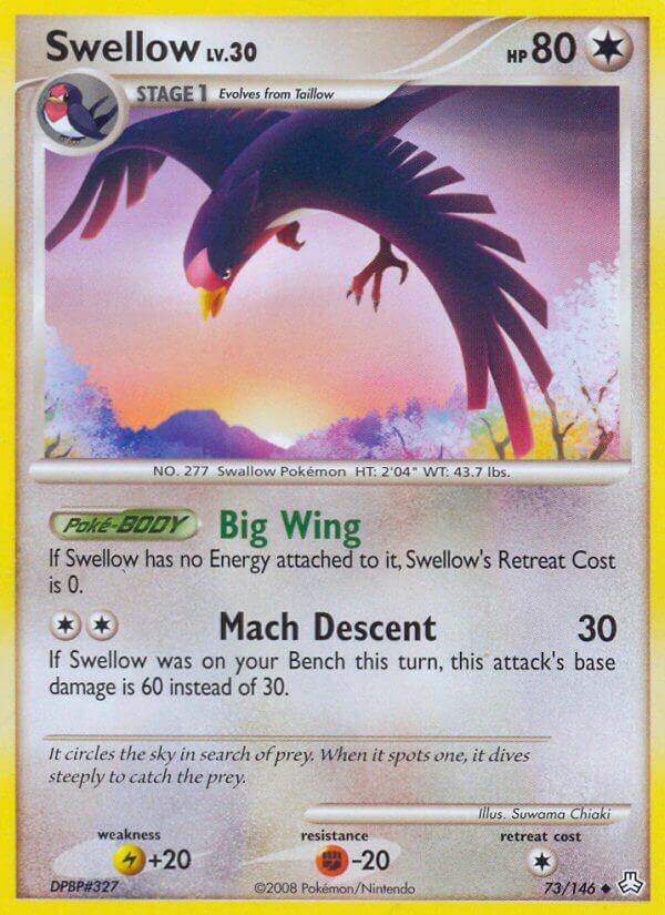 Swellow 073/146 — Legends Awakened (English Pokémon TCG card)