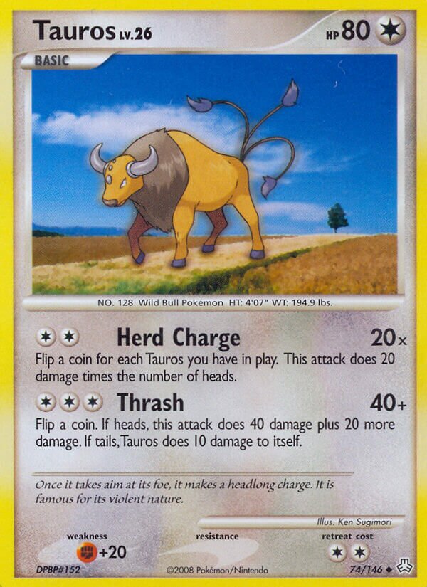 Tauros 074/146 — Legends Awakened (English Pokémon TCG card)