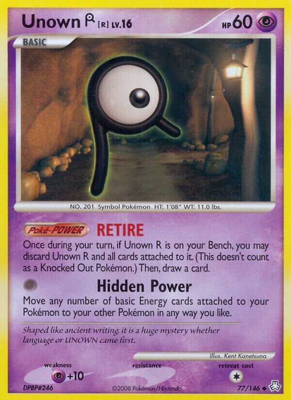 Unown R 077/146 — Legends Awakened (English Pokémon TCG card)