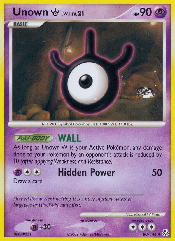 Unown W 080/146 — Legends Awakened (English Pokémon TCG card)