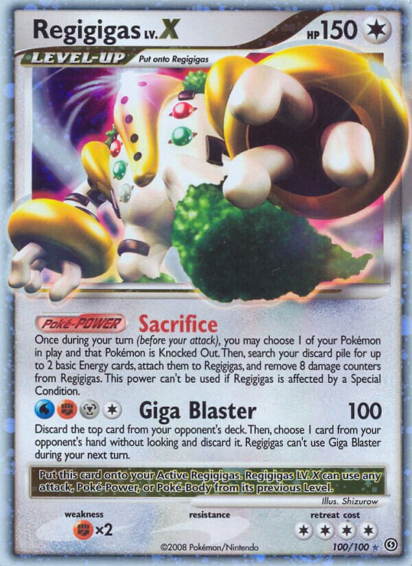 Regigigas LV.X 100/106 — Stormfront (English Pokémon TCG card)