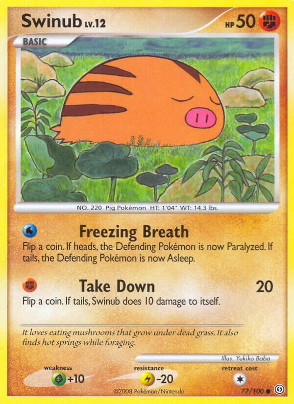 Swinub 077/106 — Stormfront (English Pokémon TCG card)