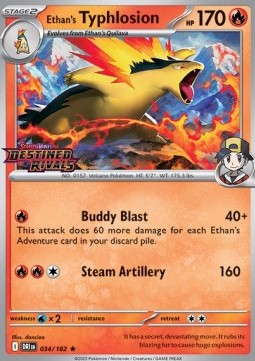 Ethan's Typhlosion 034 — Destined Rivals: Additionals Singles (English Pokémon TCG card)