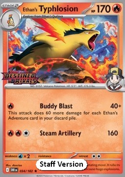 Ethan's Typhlosion 034 — Destined Rivals: Additionals Singles (English Pokémon TCG card)