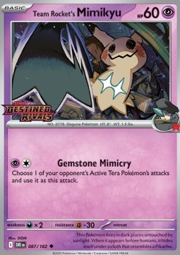 Team Rocket's Mimikyu 087 — Destined Rivals: Additionals Singles (English Pokémon TCG card)