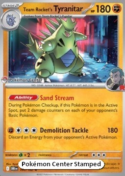 Team Rocket's Tyranitar 096 — Destined Rivals: Additionals Singles (English Pokémon TCG card)