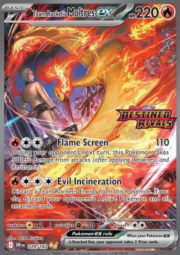 Team Rocket's Moltres ex 229 — Destined Rivals: Additionals Singles (English Pokémon TCG card)