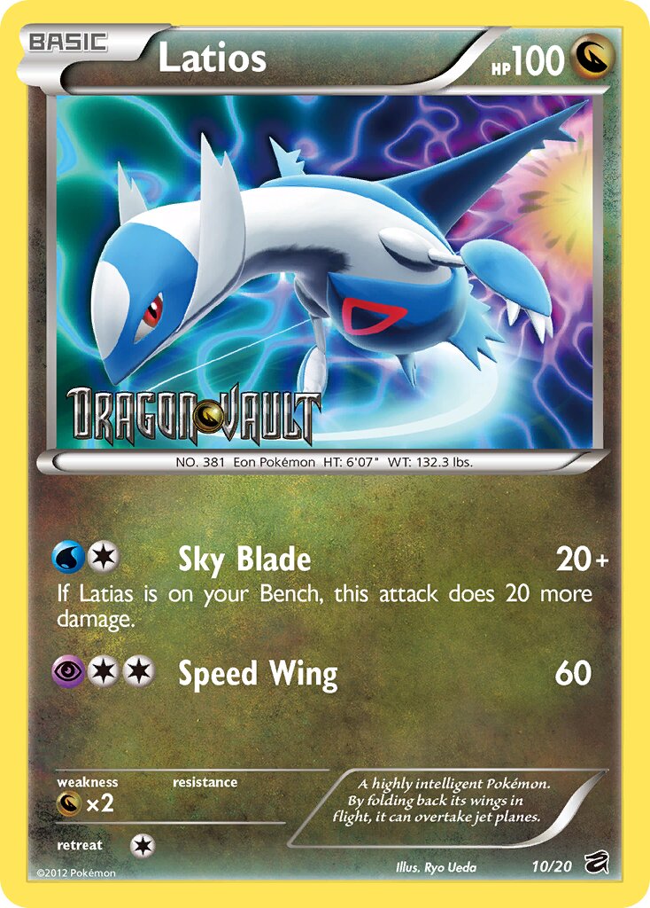 Latios 10/20 — Dragon Vault (English Pokémon TCG card)