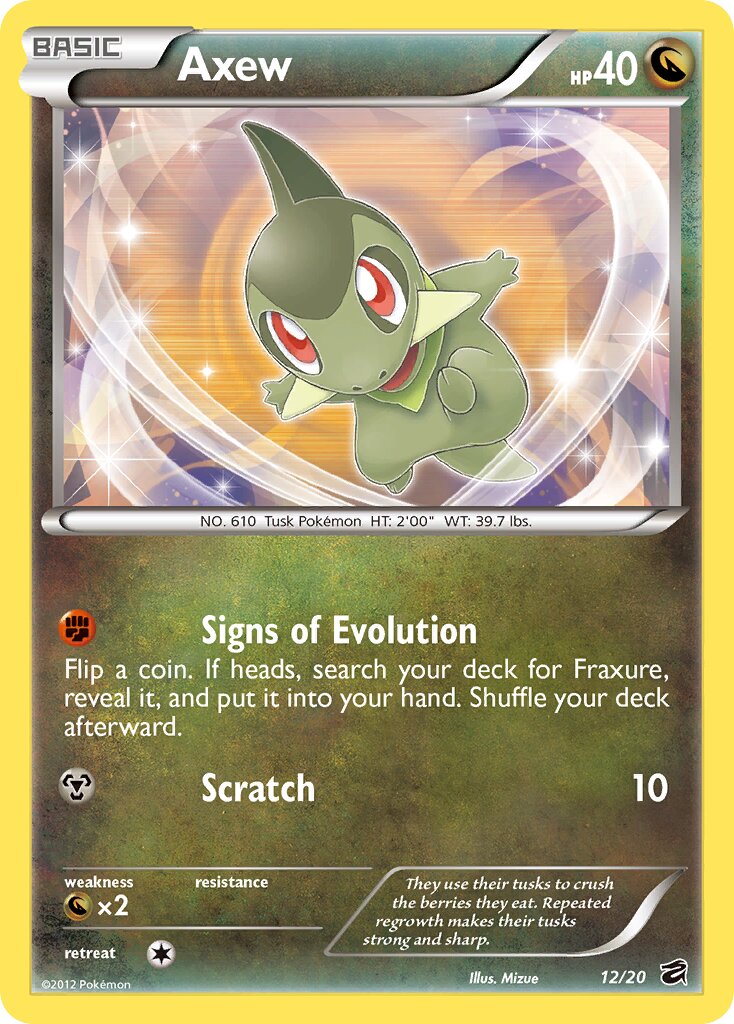 Axew 12/20 — Dragon Vault (English Pokémon TCG card)