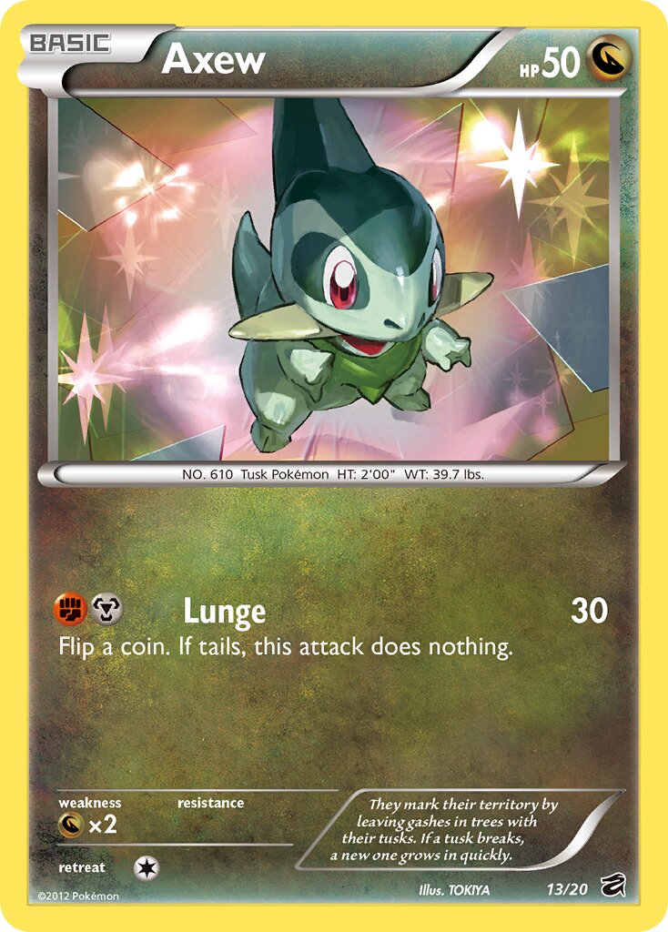 Axew 13/20 — Dragon Vault (English Pokémon TCG card)