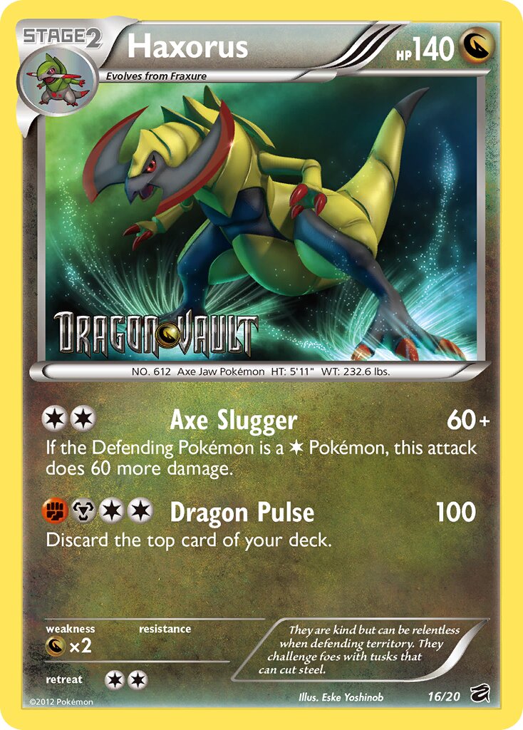Haxorus 16/20 — Dragon Vault (English Pokémon TCG card)