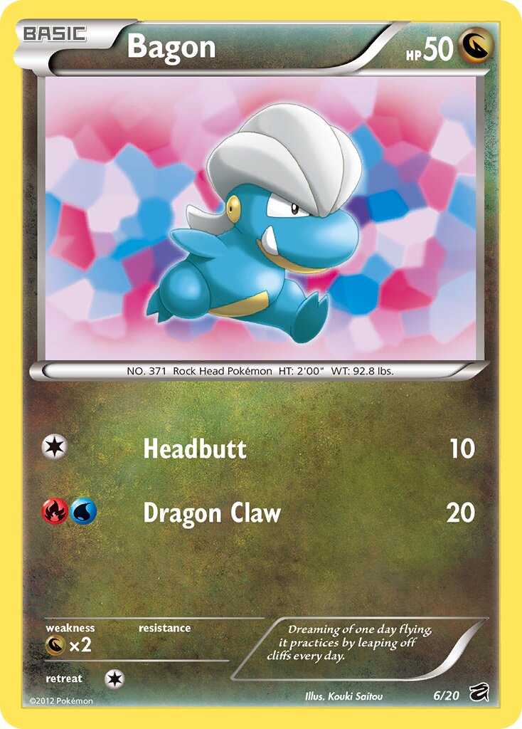 Bagon 6/20 — Dragon Vault (English Pokémon TCG card)