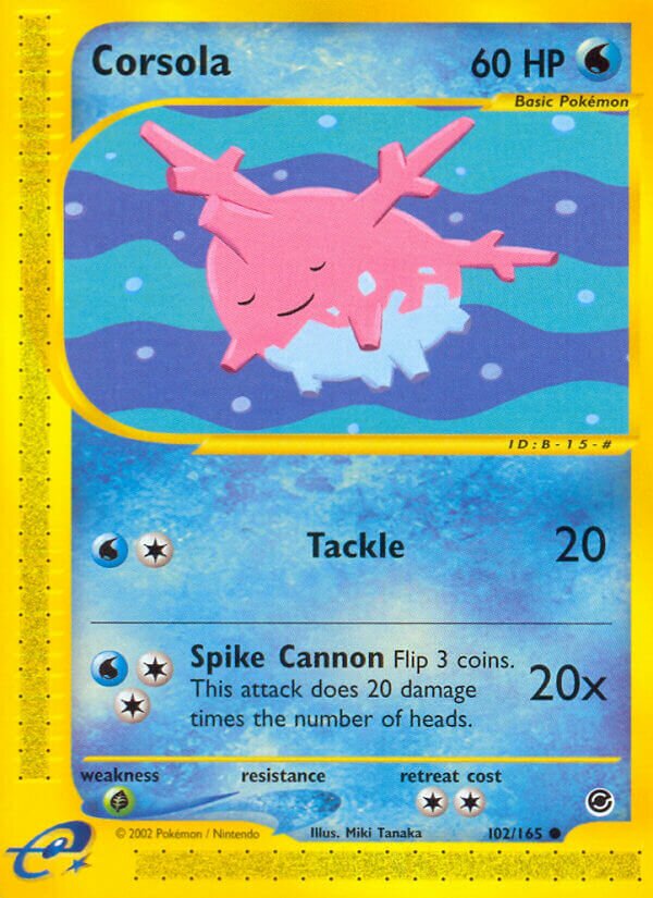 Corsola 102/165 — Expedition Base Set (English Pokémon TCG card)
