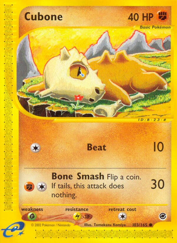 Cubone 103/165 — Expedition Base Set (English Pokémon TCG card)