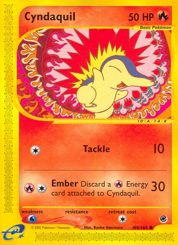 Cyndaquil 105/165 — Expedition Base Set (English Pokémon TCG card)