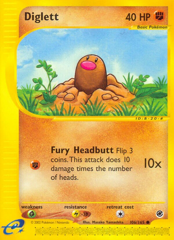 Diglett 106/165 — Expedition Base Set (English Pokémon TCG card)