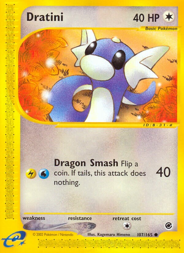 Dratini 107/165 — Expedition Base Set (English Pokémon TCG card)