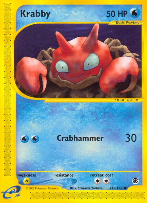 Krabby 115/165 — Expedition Base Set (English Pokémon TCG card)