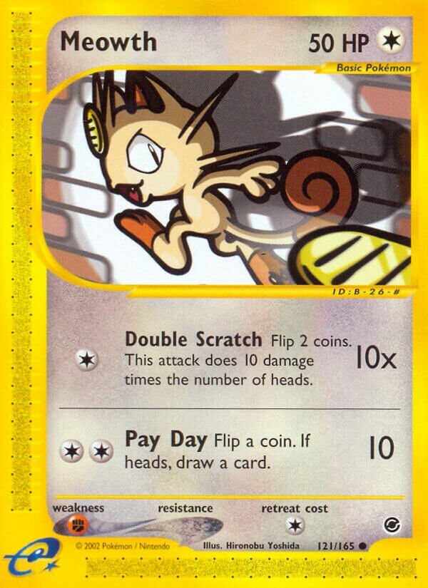 Meowth 121/165 — Expedition Base Set (English Pokémon TCG card)