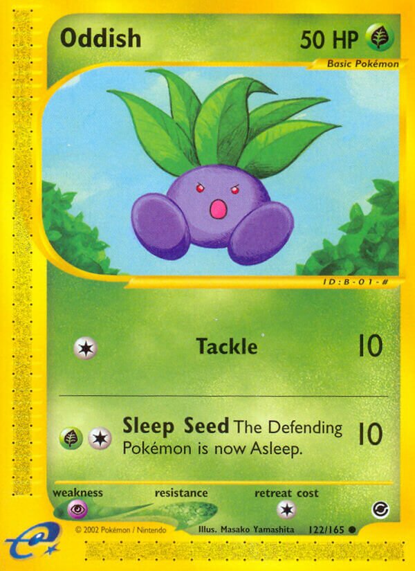 Oddish 122/165 — Expedition Base Set (English Pokémon TCG card)