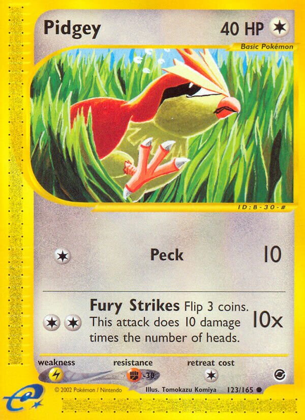 Pidgey 123/165 — Expedition Base Set (English Pokémon TCG card)