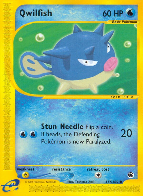 Qwilfish 127/165 — Expedition Base Set (English Pokémon TCG card)