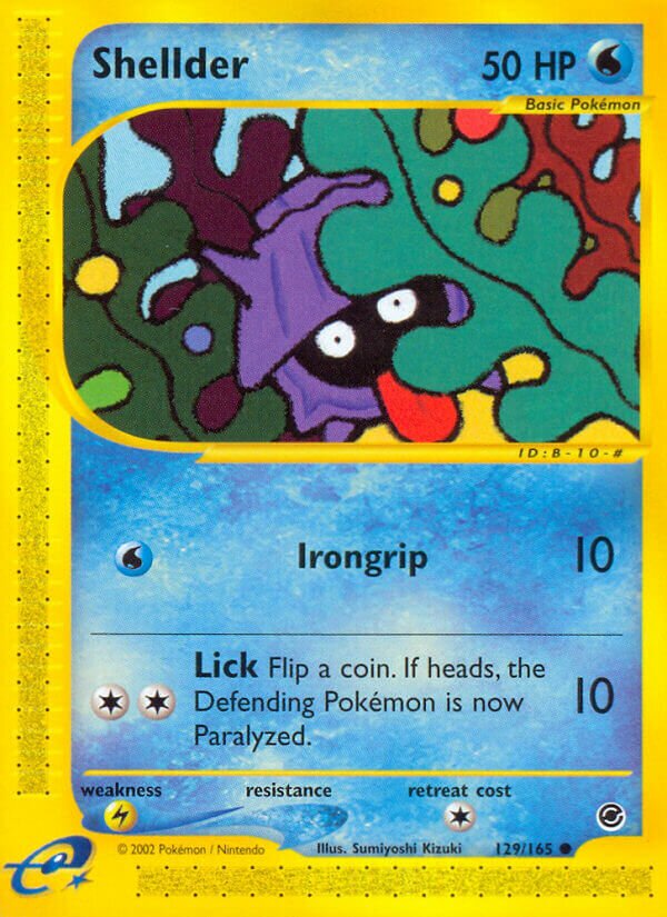 Shellder 129/165 — Expedition Base Set (English Pokémon TCG card)