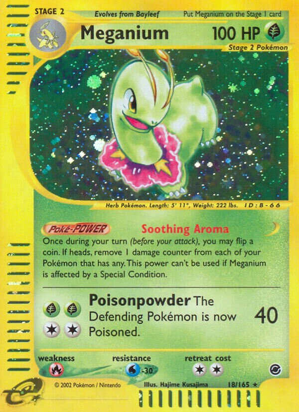 Meganium 018/165 — Expedition Base Set (English Pokémon TCG card)