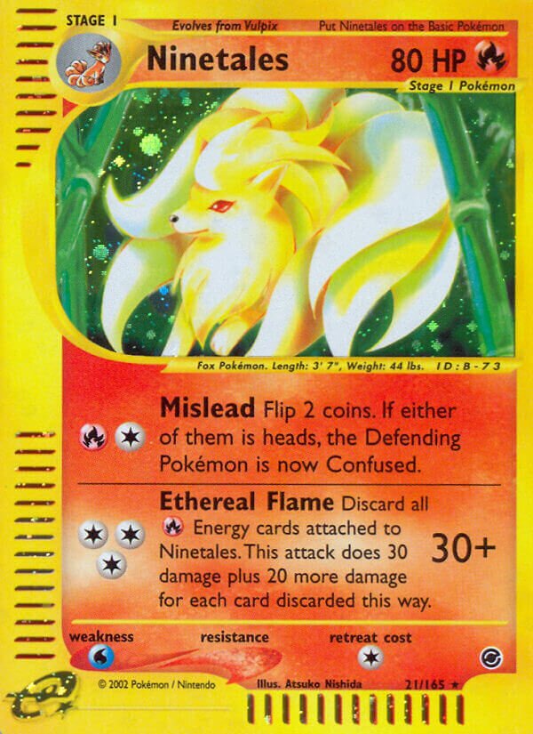 Ninetales 021/165 — Expedition Base Set (English Pokémon TCG card)