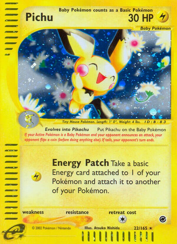Pichu 022/165 — Expedition Base Set (English Pokémon TCG card)