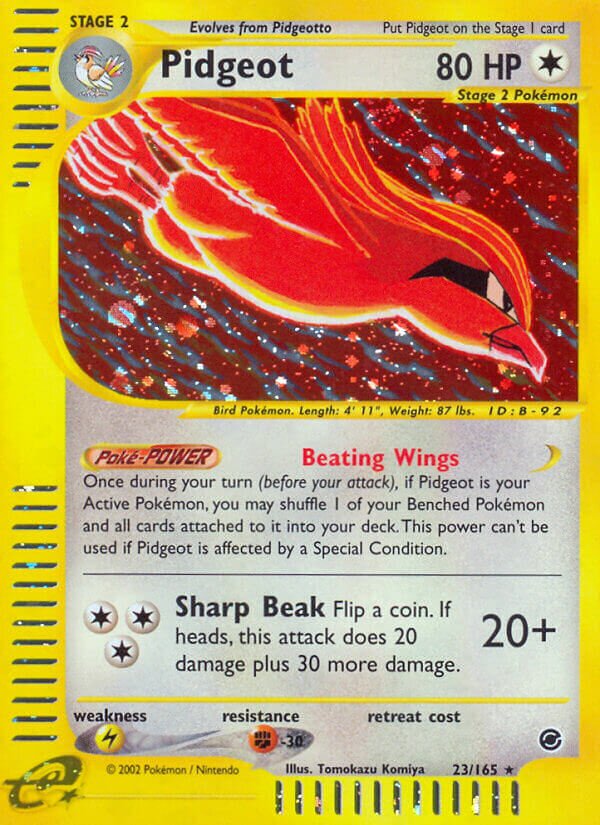 Pidgeot 023/165 — Expedition Base Set (English Pokémon TCG card)