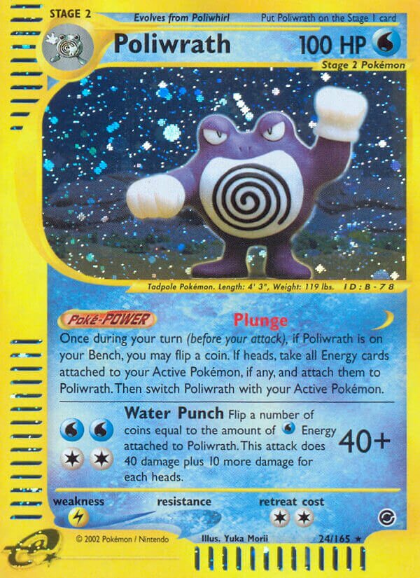 Poliwrath 024/165 — Expedition Base Set (English Pokémon TCG card)