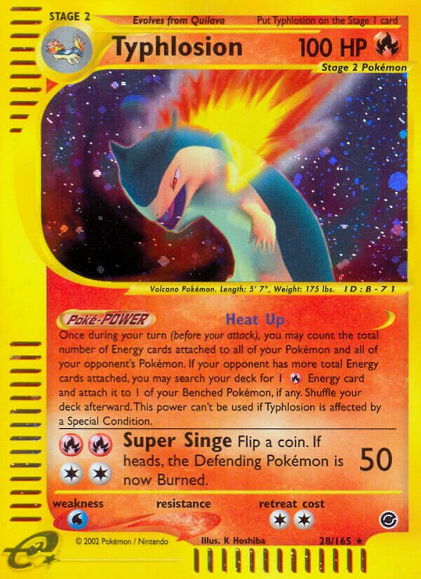 Typhlosion 028/165 — Expedition Base Set (English Pokémon TCG card)