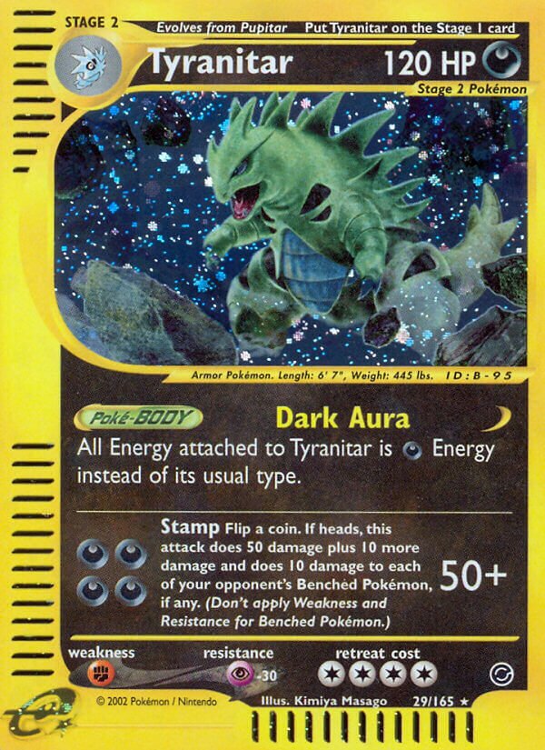 Tyranitar 029/165 — Expedition Base Set (English Pokémon TCG card)