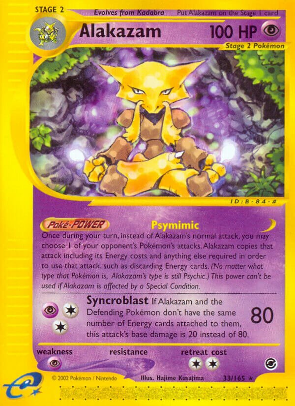 Alakazam 033/165 — Expedition Base Set (English Pokémon TCG card)