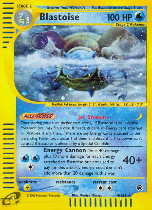 Blastoise 004/165 — Expedition Base Set (English Pokémon TCG card)