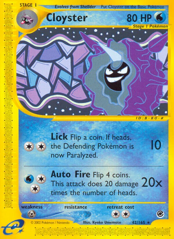 Cloyster 042/165 — Expedition Base Set (English Pokémon TCG card)