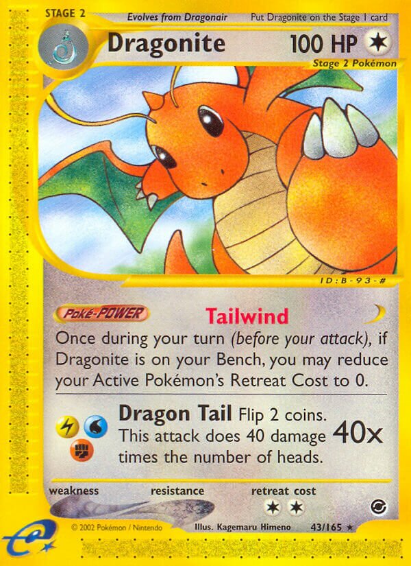 Dragonite 043/165 — Expedition Base Set (English Pokémon TCG card)
