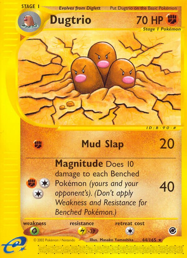 Dugtrio 044/165 — Expedition Base Set (English Pokémon TCG card)