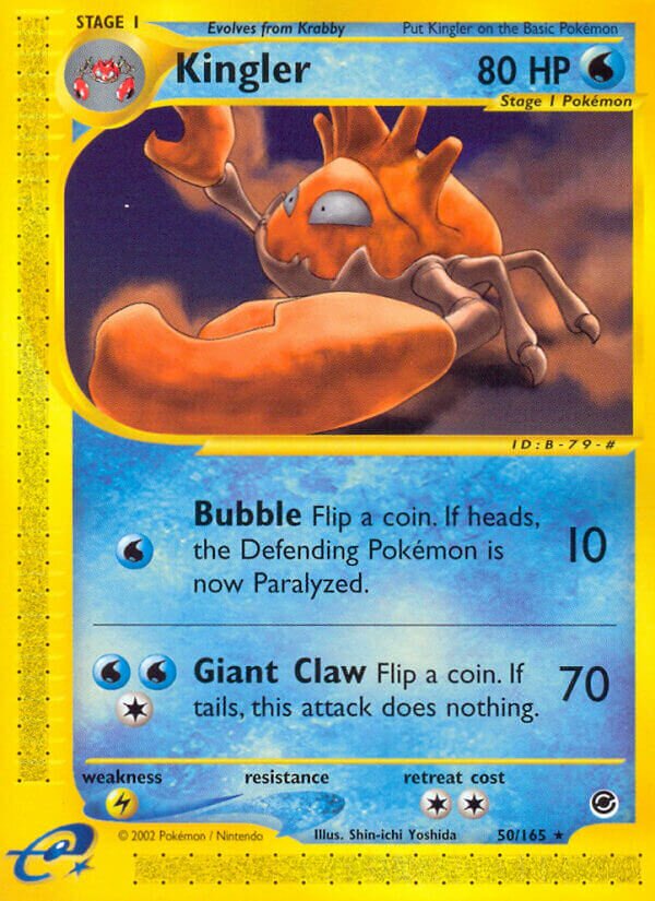 Kingler 050/165 — Expedition Base Set (English Pokémon TCG card)