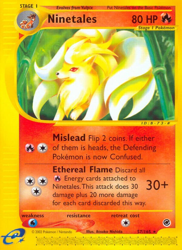 Ninetales 057/165 — Expedition Base Set (English Pokémon TCG card)
