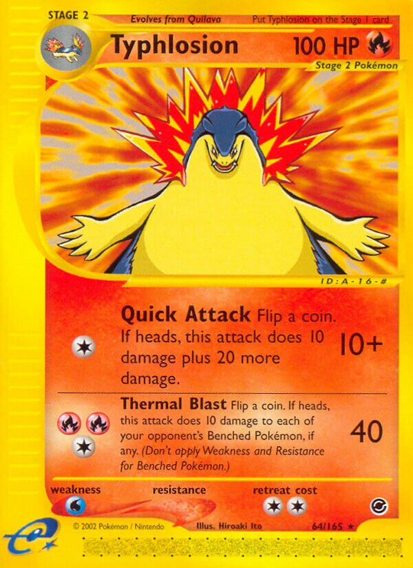 Typhlosion 064/165 — Expedition Base Set (English Pokémon TCG card)