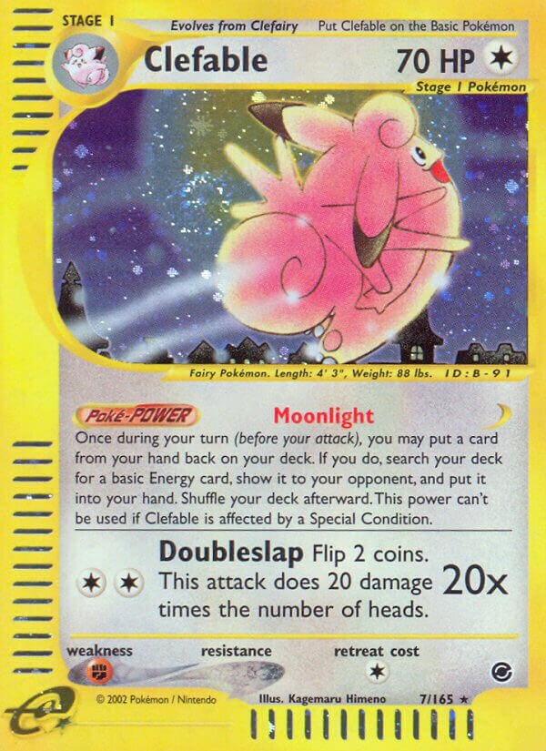Clefable 007/165 — Expedition Base Set (English Pokémon TCG card)