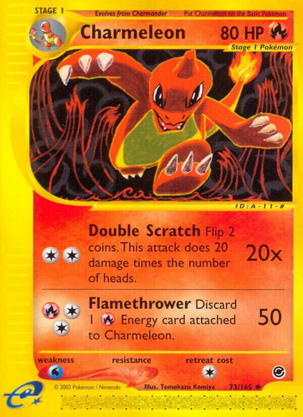 Charmeleon 073/165 — Expedition Base Set (English Pokémon TCG card)