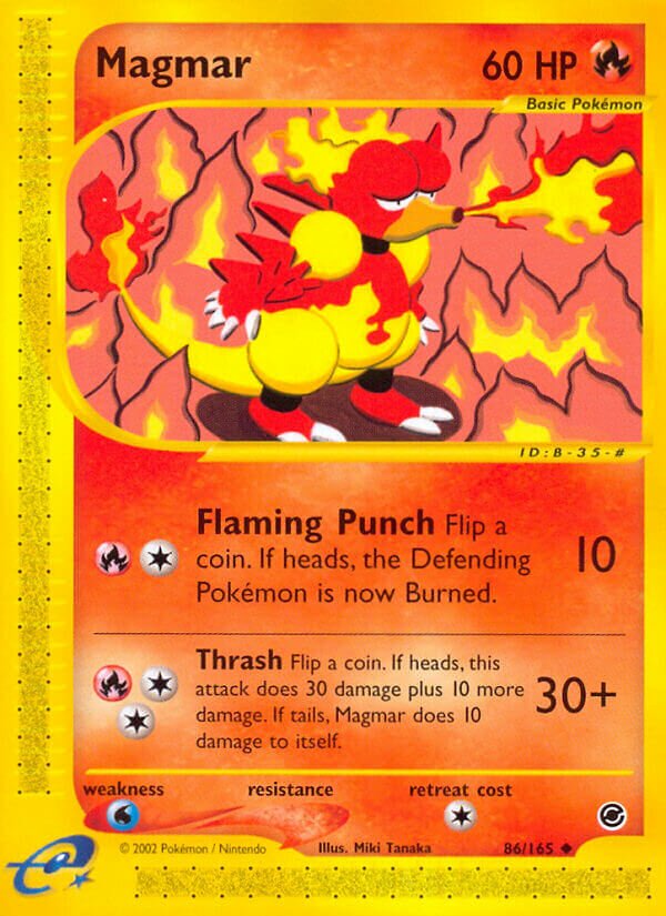 Magmar 086/165 — Expedition Base Set (English Pokémon TCG card)