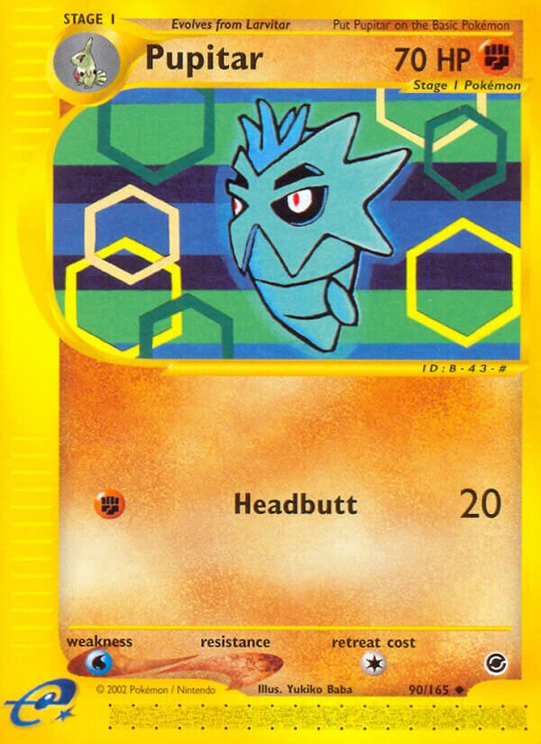 Pupitar 090/165 — Expedition Base Set (English Pokémon TCG card)