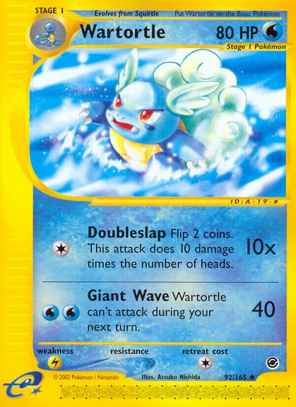 Wartortle 092/165 — Expedition Base Set (English Pokémon TCG card)