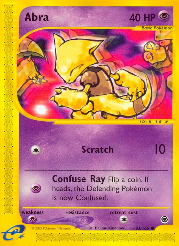 Abra 093/165 — Expedition Base Set (English Pokémon TCG card)