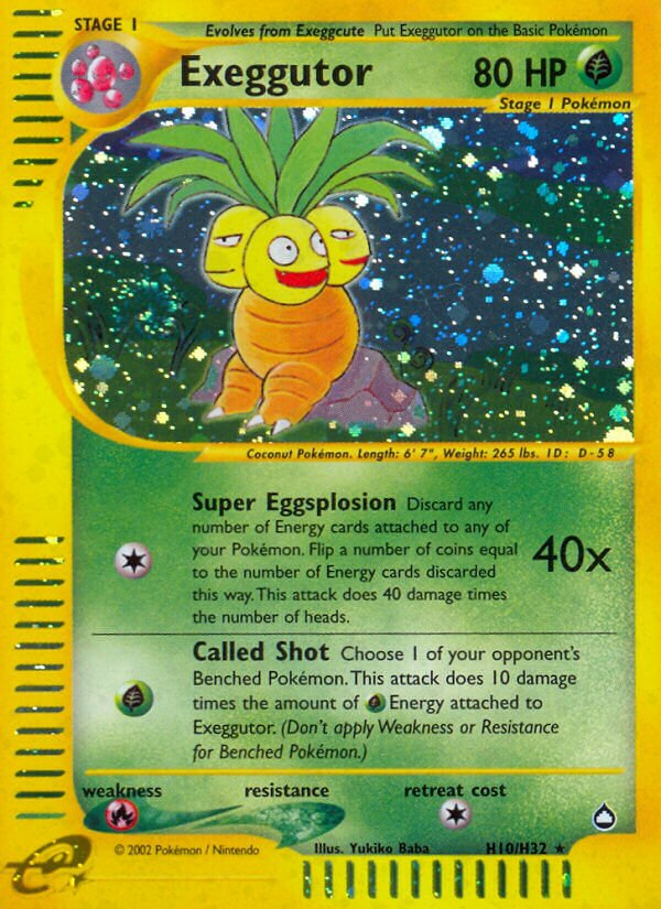Exeggutor H10 — Aquapolis (English Pokémon TCG card)