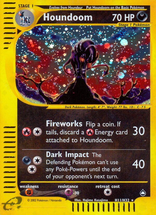 Houndoom H11 — Aquapolis (English Pokémon TCG card)